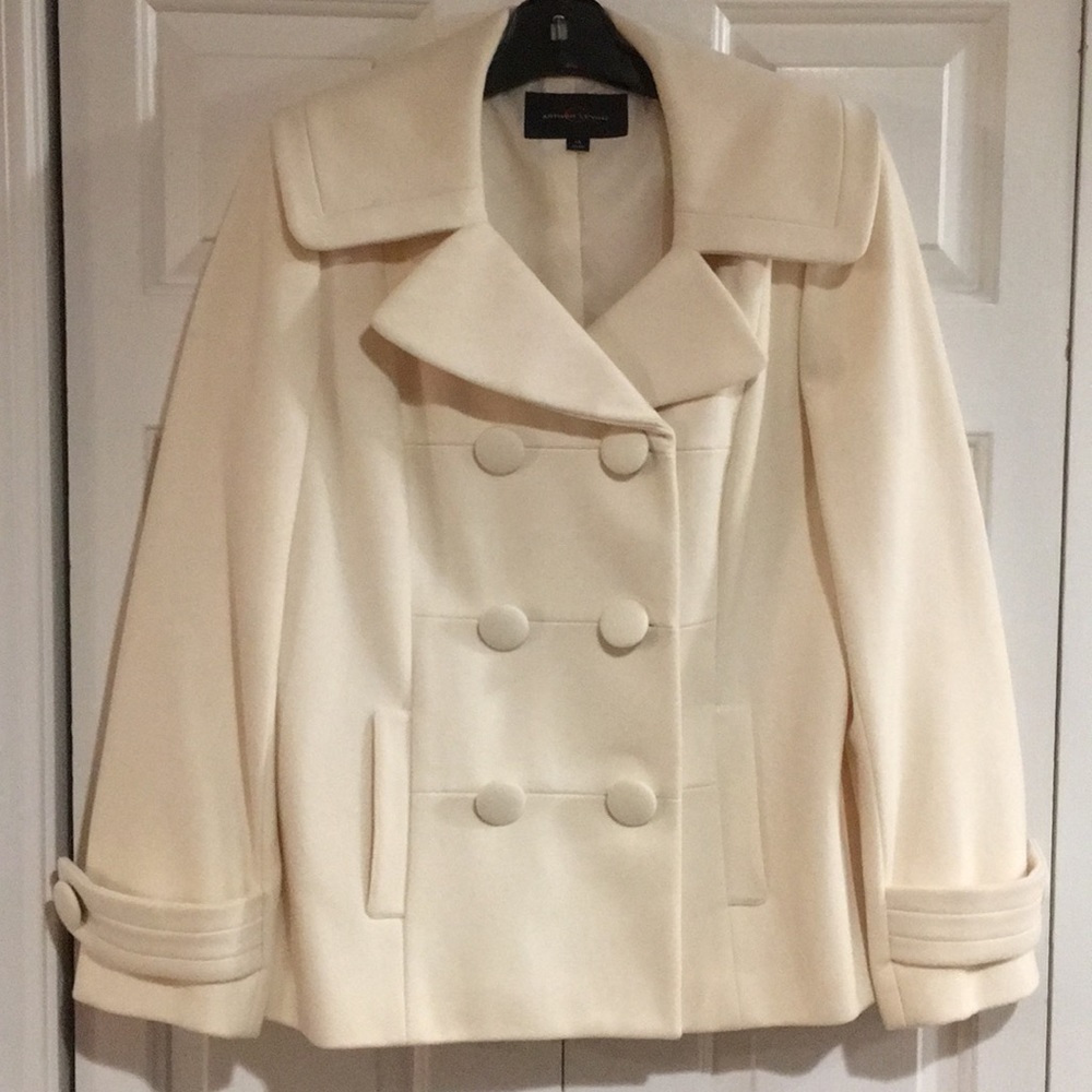 IVORY Wool JACKET  Tahari’s Arthur Levine